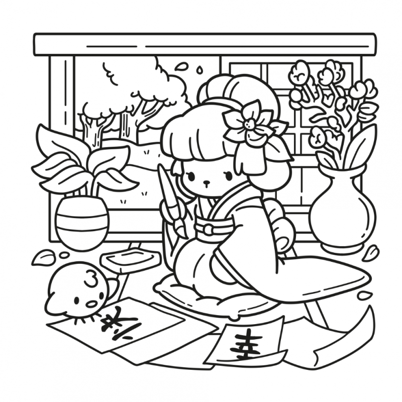 Cozy Japan comfy kleurboek Jade Summer