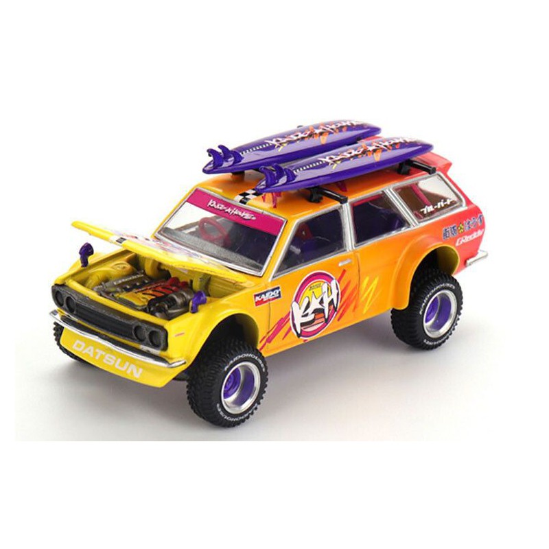 Datsun 510 Wagon 4x4 Kaido Island V1 '69, Kaido House 1:64, Mini GT