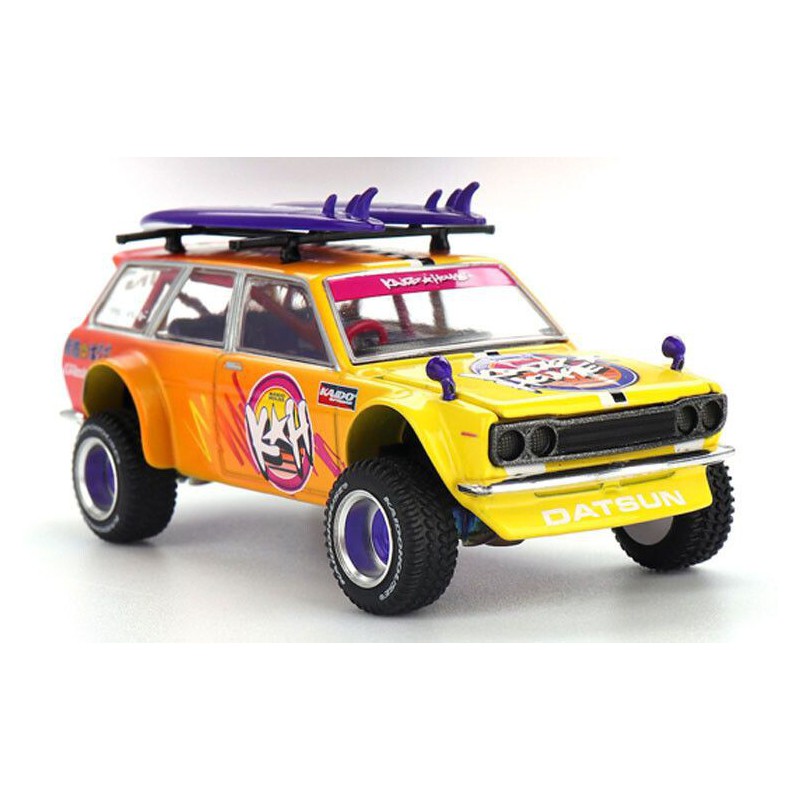 Datsun 510 Wagon 4x4 Kaido Island V1 '69, Kaido House 1:64, Mini GT