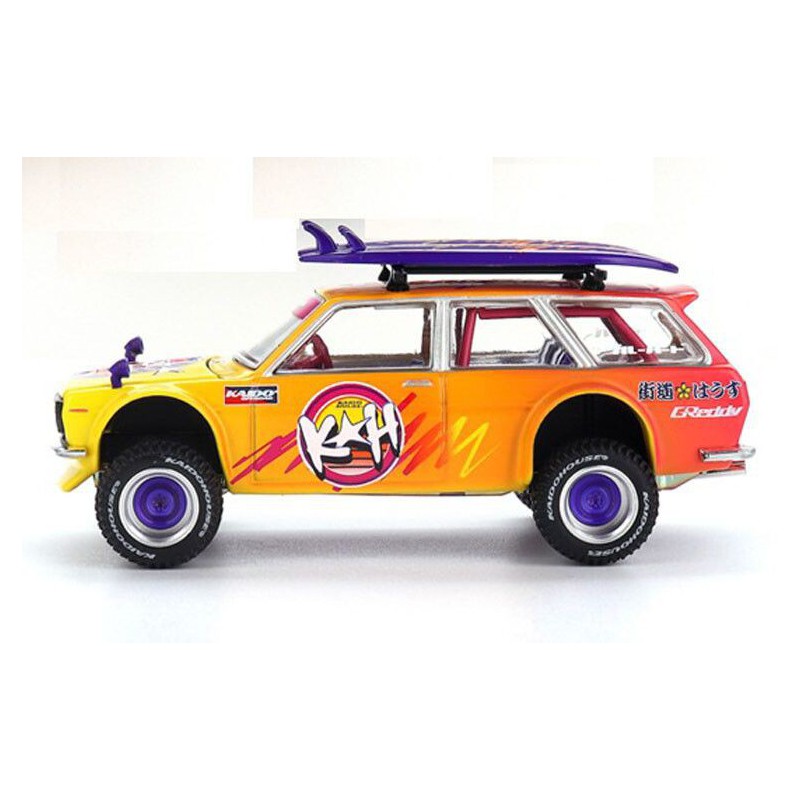 Datsun 510 Wagon 4x4 Kaido Island V1 '69, Kaido House 1:64, Mini GT