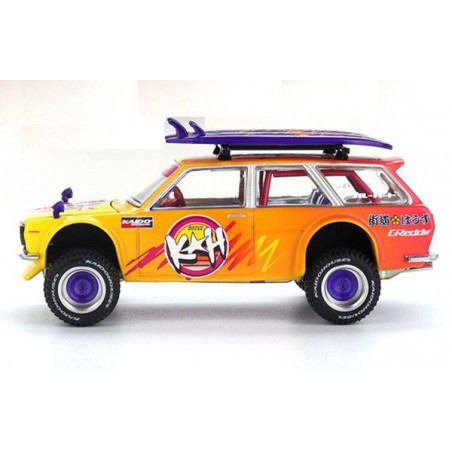 Datsun 510 Wagon 4x4 Kaido Island V1 '69, Kaido House 1:64, Mini GT