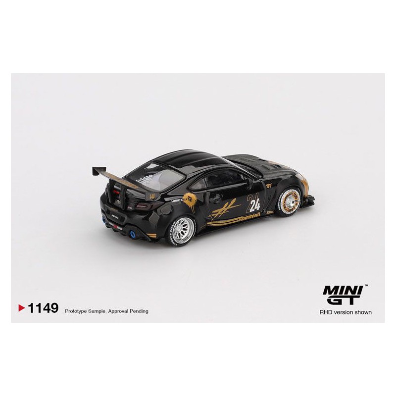 Toyota GR Supra LB-Nation zwart & goud '25 1:64 MiniGT (1149)