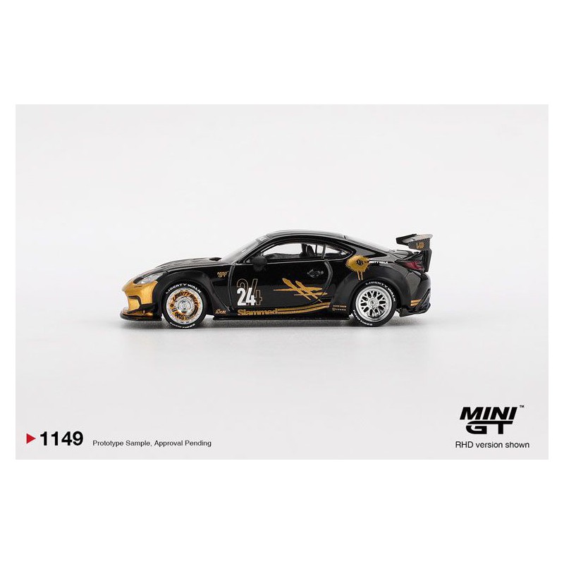 Toyota GR Supra LB-Nation zwart & goud '25 1:64 MiniGT (1149)