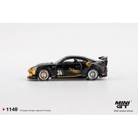 Toyota GR Supra LB-Nation zwart & goud '25 1:64 MiniGT (1149)
