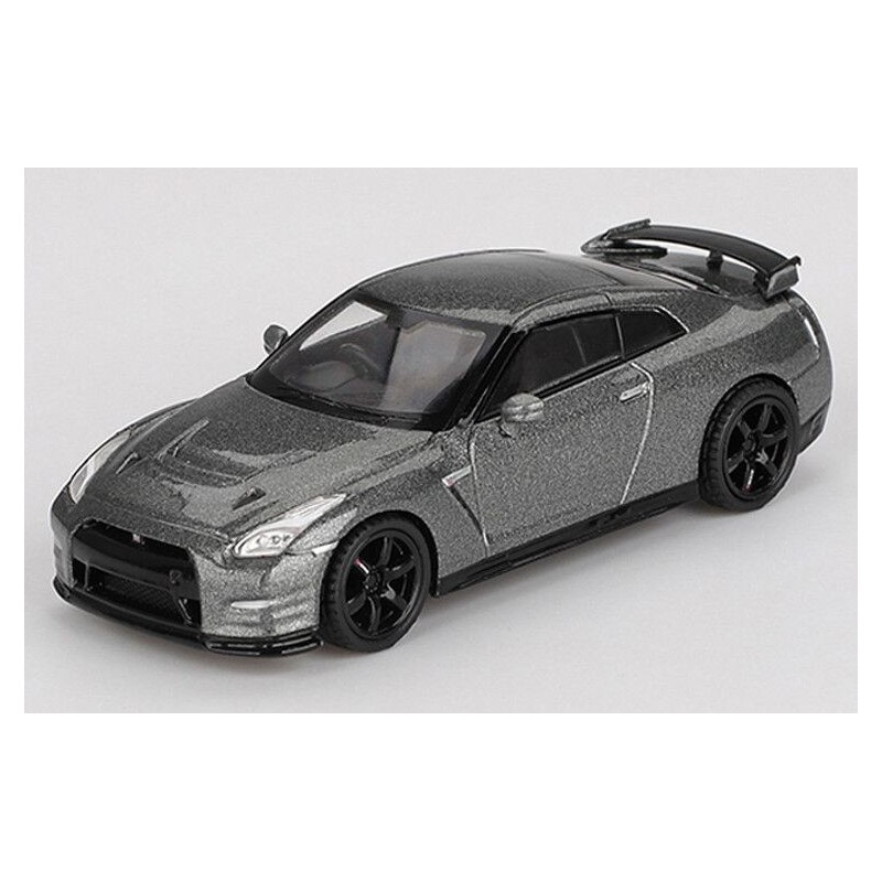 Nissan GTR (R35) CRS version '13, grijs metallic 1:64 MiniGT (1089)