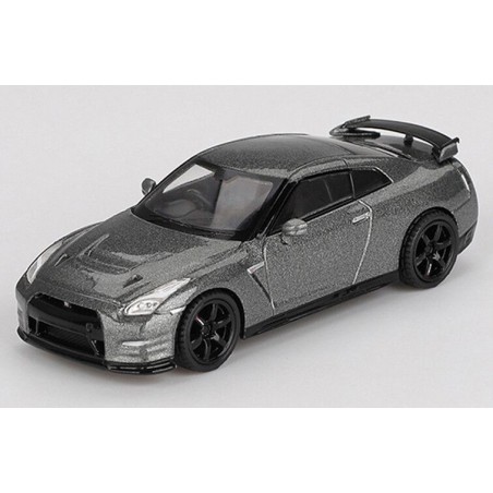 Nissan GTR (R35) CRS version '13, grijs metallic 1:64 MiniGT (1089)