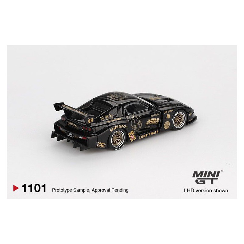 Mazda RX7 (FD3S) Liberty Walk Super Silhouette '25, zwart 1:64 MiniGT (1101)