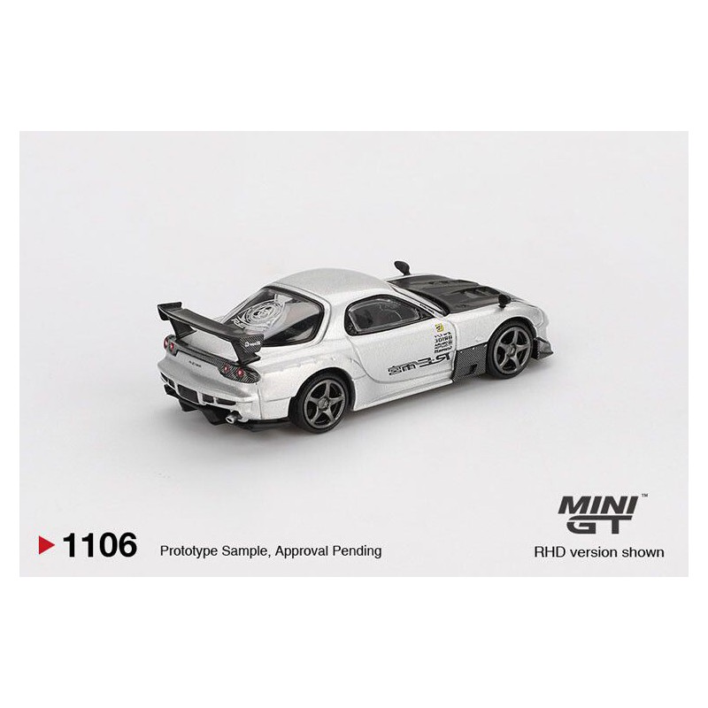 Mazda RX7 (FD3S) Re-Amamiya '04, zilver metallic 1:64 MiniGT (1106)