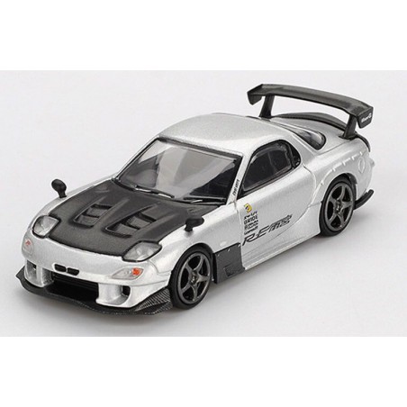 Mazda RX7 (FD3S) Re-Amamiya '04, zilver metallic 1:64 MiniGT (1106)
