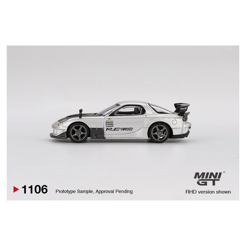 Mazda RX7 (FD3S) Re-Amamiya '04, zilver metallic 1:64 MiniGT (1106)