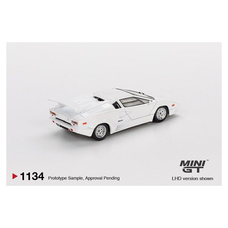 Lamborghini Countach 25th anniversary '89, wit 1:64 MiniGT (1134)