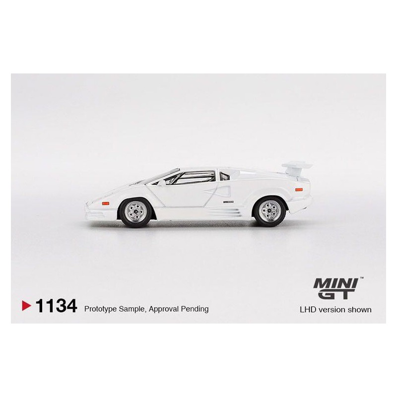 Lamborghini Countach 25th anniversary '89, wit 1:64 MiniGT (1134)