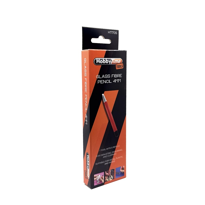 Glass Fibre Pencil 4MM – 1 Piece + 5 Refills, HobbyTime