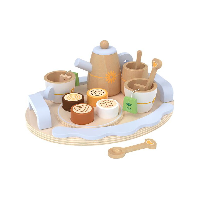 Spielmaus Theeservies met gebak, 16 delig