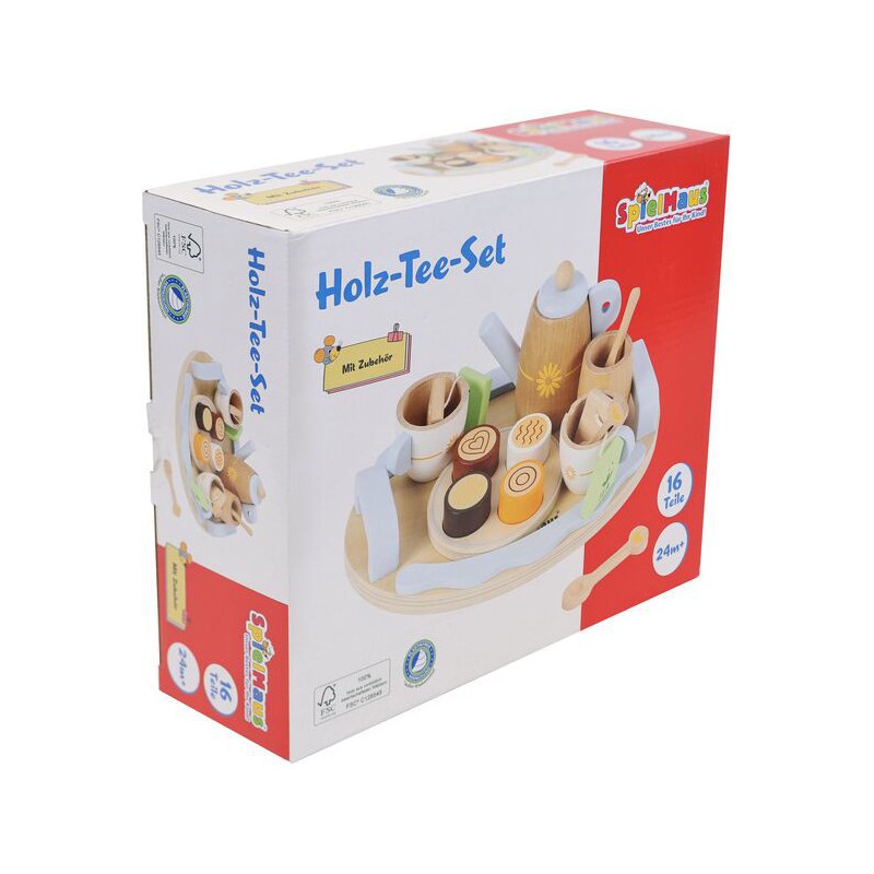 Spielmaus Theeservies met gebak, 16 delig