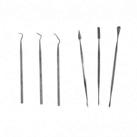 Stainless Steel Probe & Carver Set – 3 Probes + 3 Carvers, HobbyTime