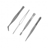Stainless Steel Tweezer Set – 4 Pieces, HobbyTime