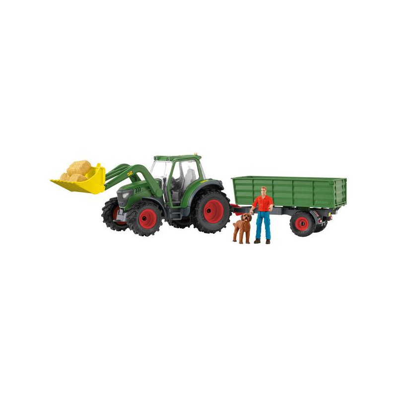Schleich Tractor met aanhanger, 42608