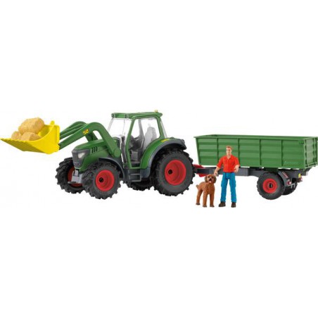 Schleich Tractor met aanhanger, 42608