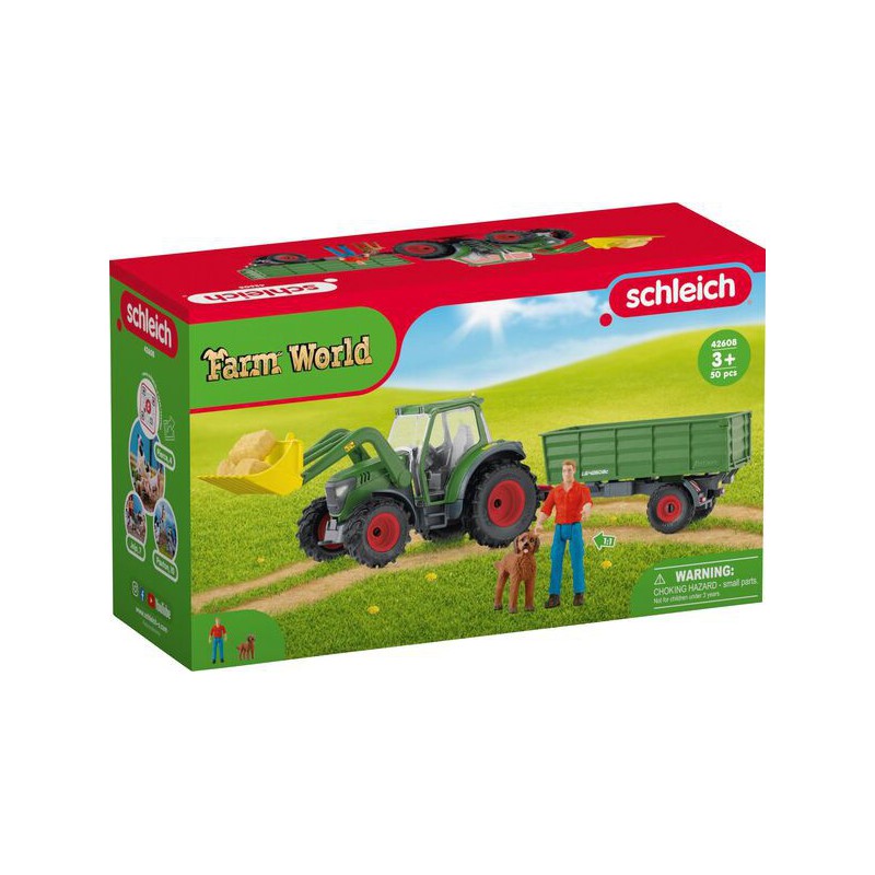 Schleich Tractor met aanhanger, 42608