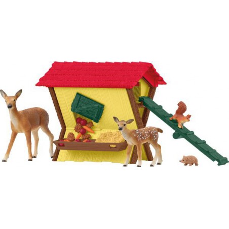Schleich  Bosdieren voeren, 42658