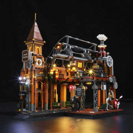 Lumibricks F9007v2.0 - Steampunk train station, 1917 steentjes