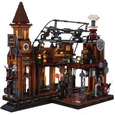 Lumibricks F9007v2.0 - Steampunk train station, 1917 steentjes