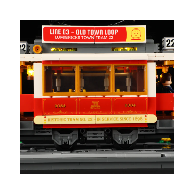 Lumibricks L9084 - Heritage tram and station, 1274 steentjes
