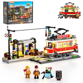 Lumibricks L9084 - Heritage tram and station, 1274 steentjes