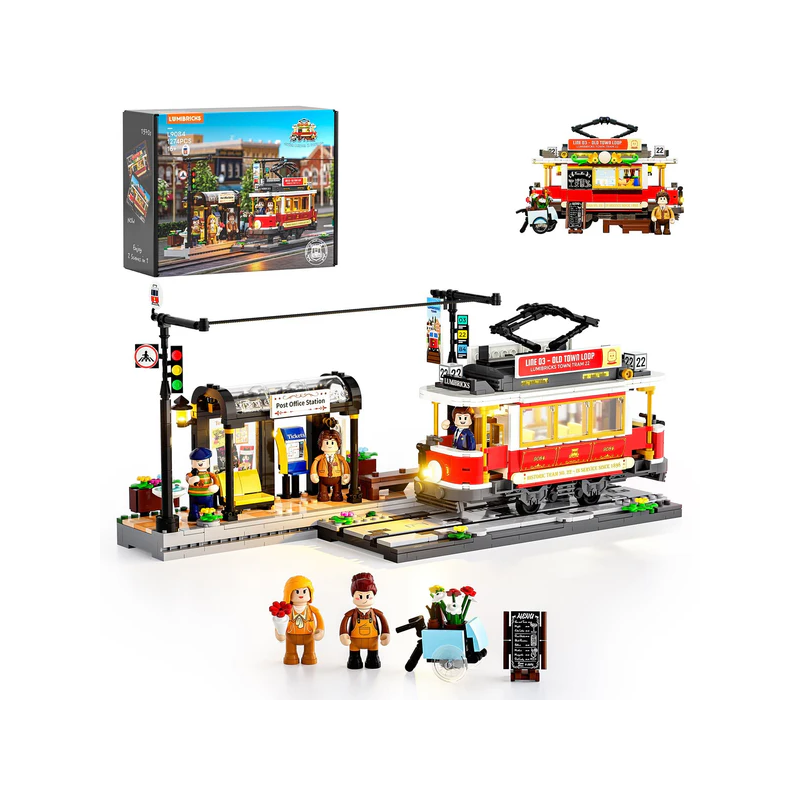 Lumibricks L9084 - Heritage tram and station, 1274 steentjes