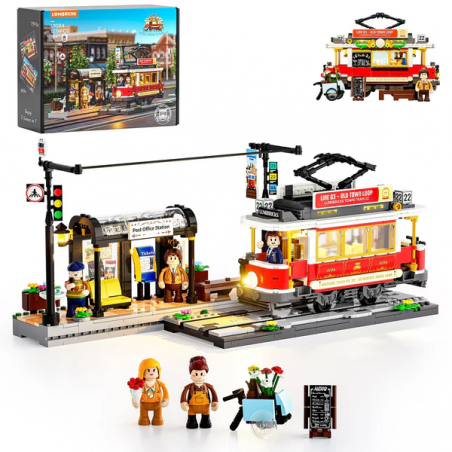 Lumibricks L9084 - Heritage tram and station, 1274 steentjes