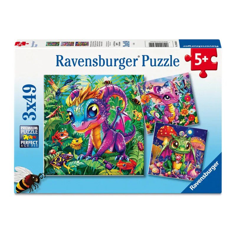 Baby Garden Dragons puzzel 3x49stukjes ravensburger