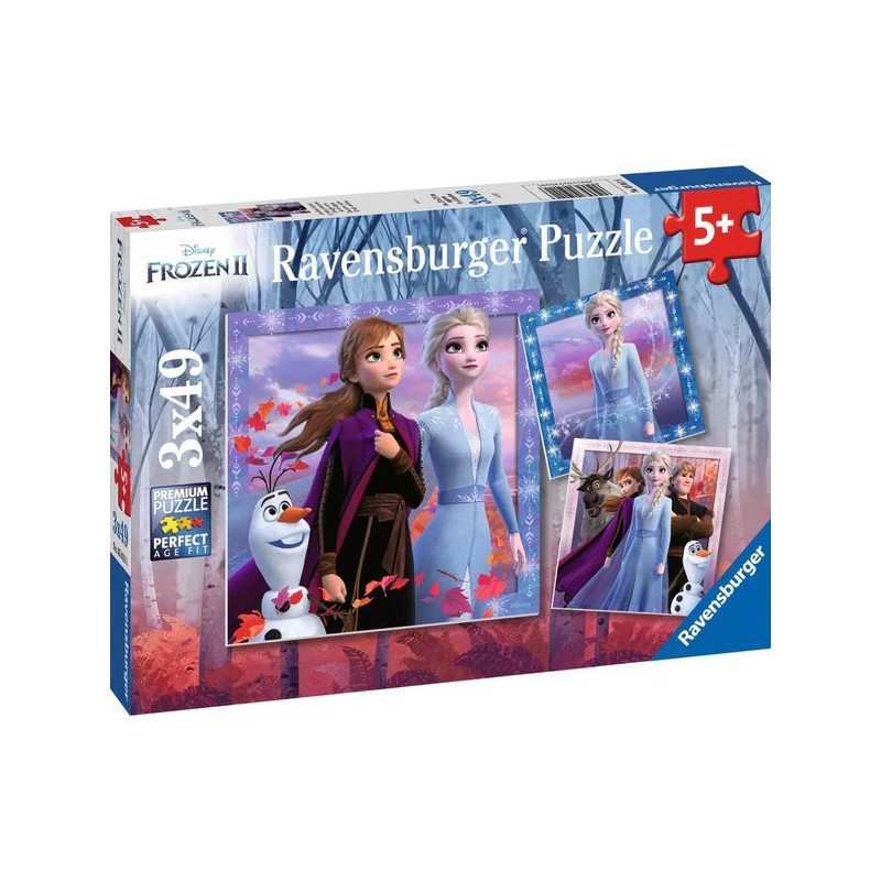 Disney Frozen 2 De reis begint, 3x49 stukjes Ravensburger