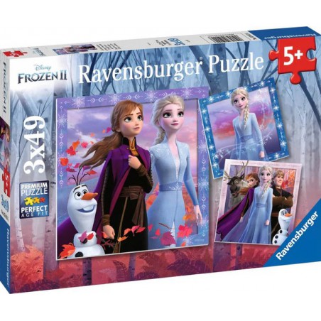 Disney Frozen 2 De reis begint, 3x49 stukjes Ravensburger