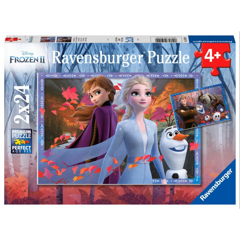 Disney Frozen 2, IJzige avonturen, 2x24 stukjes Ravensburger