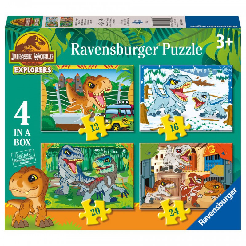 Jurassic World Explorers, 12+16+20+24 stukjes Ravensburger
