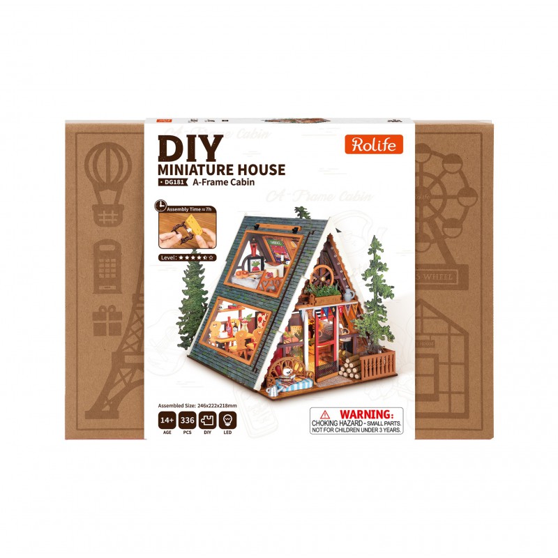 A-Frame Cabin, Diy Miniature House, Rolife