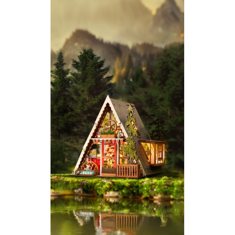 A-Frame Cabin, Diy Miniature House, Rolife