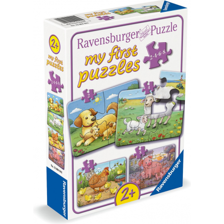 Boerderijdieren 2+4+6+8 stukjes Ravensburger: My First Puzzles