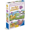 Boerderijdieren 2+4+6+8 stukjes Ravensburger: My First Puzzles