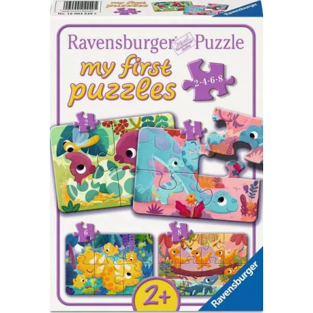 Sweet dinosaurs 2+4+6+8 stukjes Ravensburger: My First Puzzles