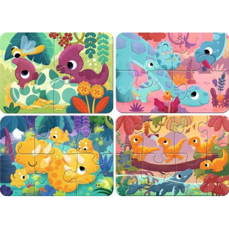 Sweet dinosaurs 2+4+6+8 stukjes Ravensburger: My First Puzzles