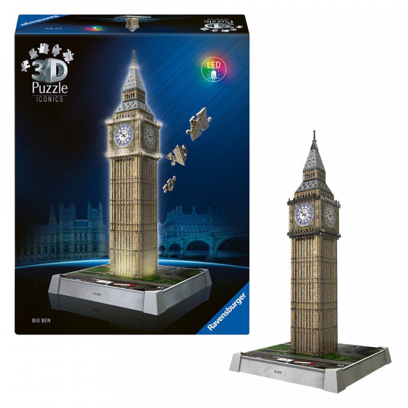 3D puzzel, Big Ben, with light Ravensburger 235 stukjes