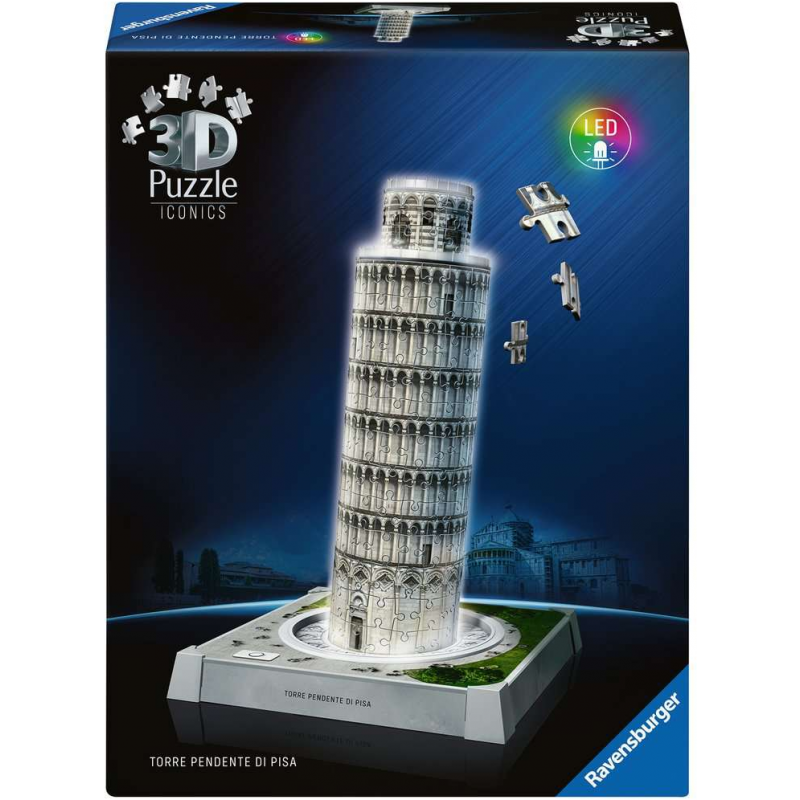 3D puzzel, Leaning tower of Pisa, with light, Ravensburger