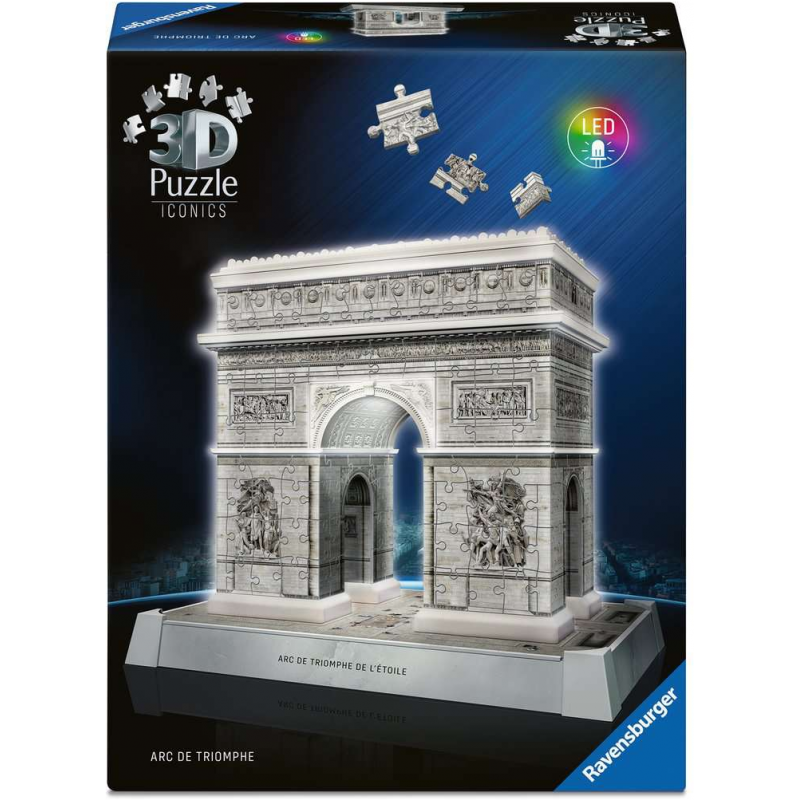 3D puzzel, Arc de Triomphe, Paris, with light, Ravensburger