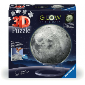 3D puzzelbal, Moon, Glow in the dark, 72 stukjes Ravensburger