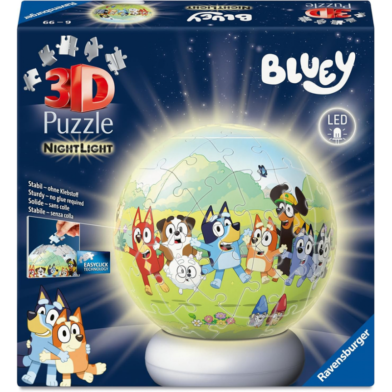 3D puzzel Nightlight, Bluey 72 stukjes Ravensburger
