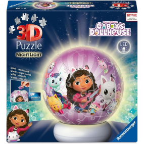 3D puzzel Nightlight, Gabby's Dollhouse, 72 stukjes Ravensburger