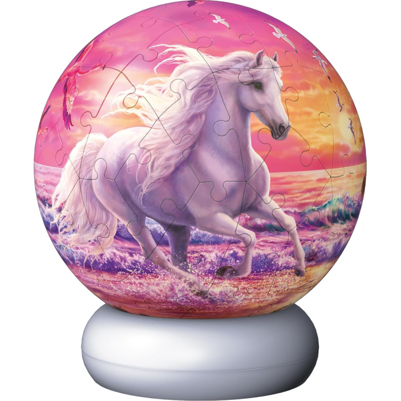 3D puzzel Nightlight, Horses on the beach 72 stukjes Ravensburger