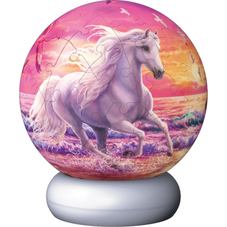 3D puzzel Nightlight, Horses on the beach 72 stukjes Ravensburger